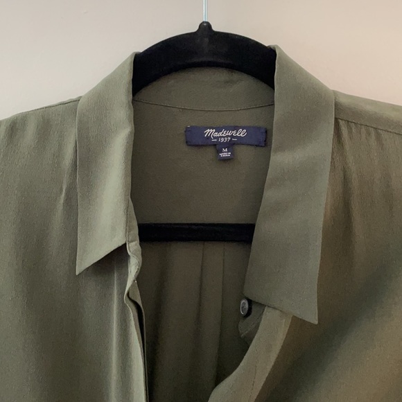 100% silk Madewell button down - Picture 6 of 7